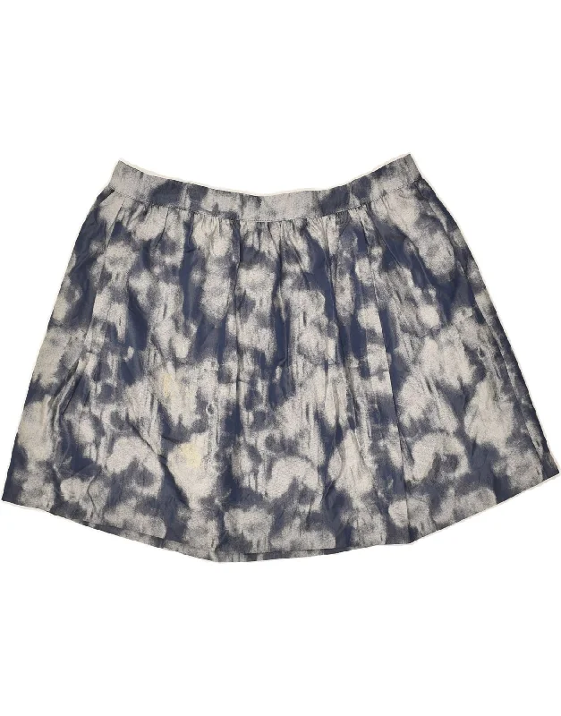 MICHAEL KORS Womens Mini Skirt UK 14 Medium W30 Navy Blue Spotted boho skirt vibe