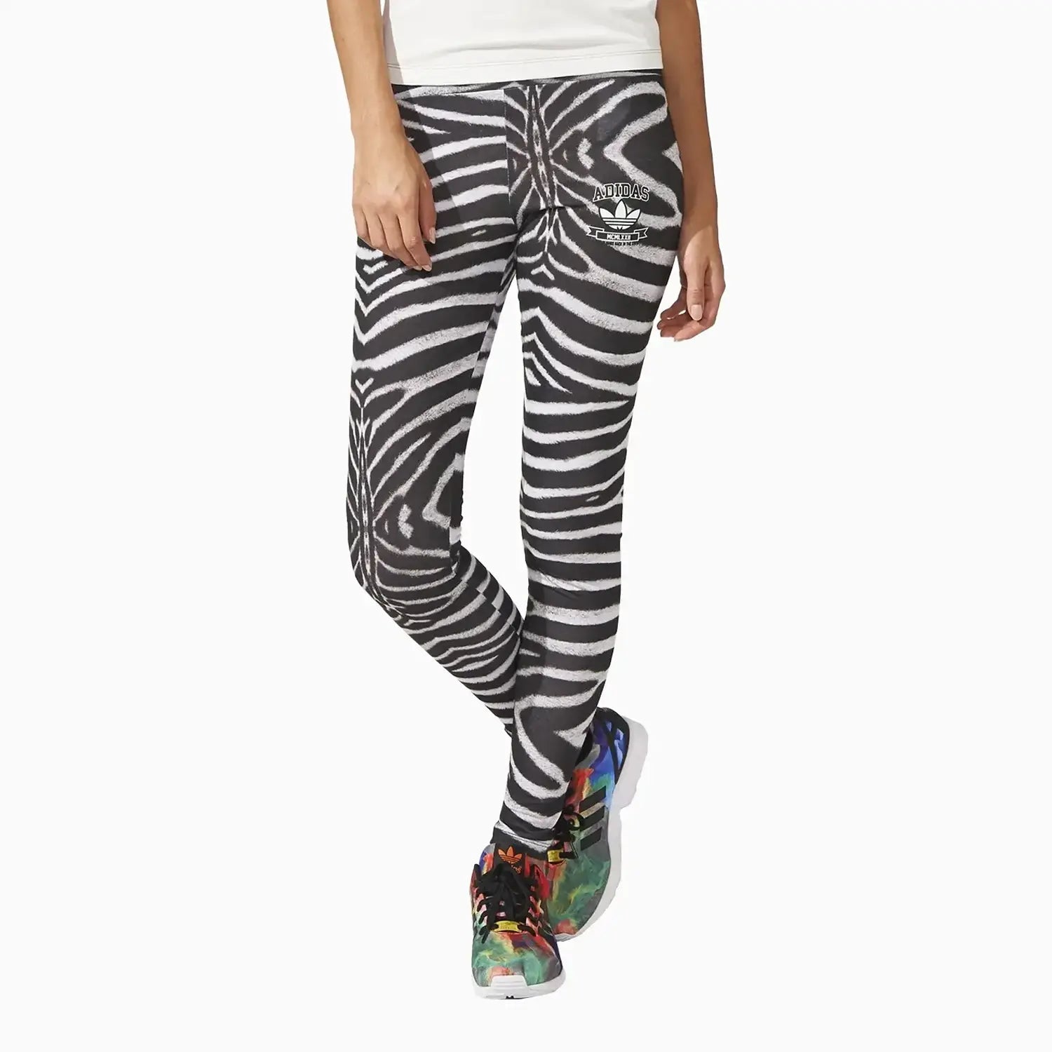 Women's Originals Zebra Stripe Print Leggings Stylish Printed Stretch Leggings