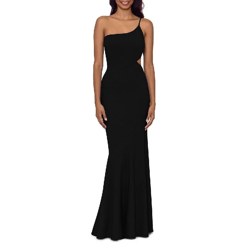 Womens One Shoulder Long Evening Dress Shift Classic Vintage