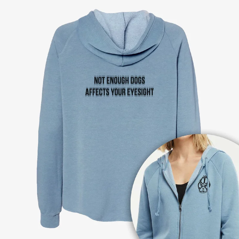 Not Enough Dogs Affects Your Eyesight - Women's Cali Wave Zip-Up Sweatshirt Hoodie with Tie-Dye Psychedelic Retro Not Enough Dogs Affects Your Eyesight - Women's Cali Wave Zip-Up Sweatshirt Hoodie with Tie-Dye Psychedelic Retro