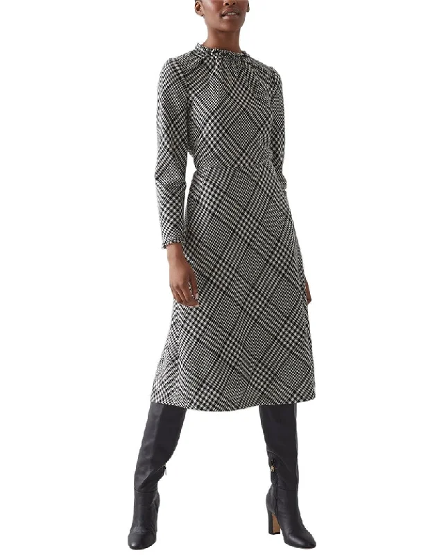 Lk Bennett Katie Wool-Blend A-Line Dress Tunics Fall fleece
