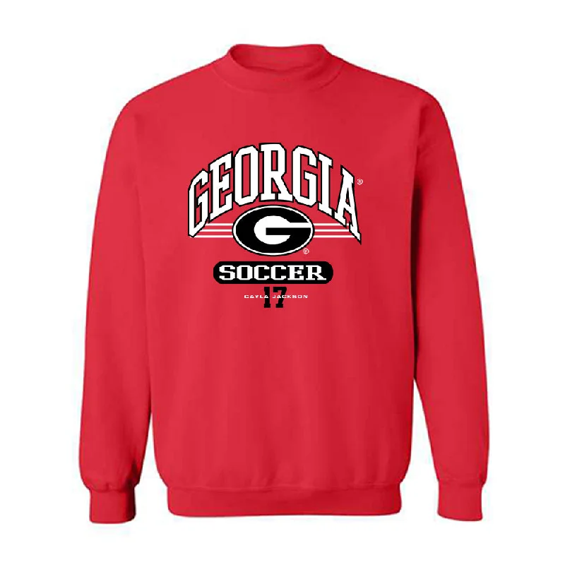 Georgia - NCAA Women's Soccer : Cayla Jackson - Classic Fashion Shersey Crewneck Sweatshirt Hoodie with Hem Embroidery Detailed Premium