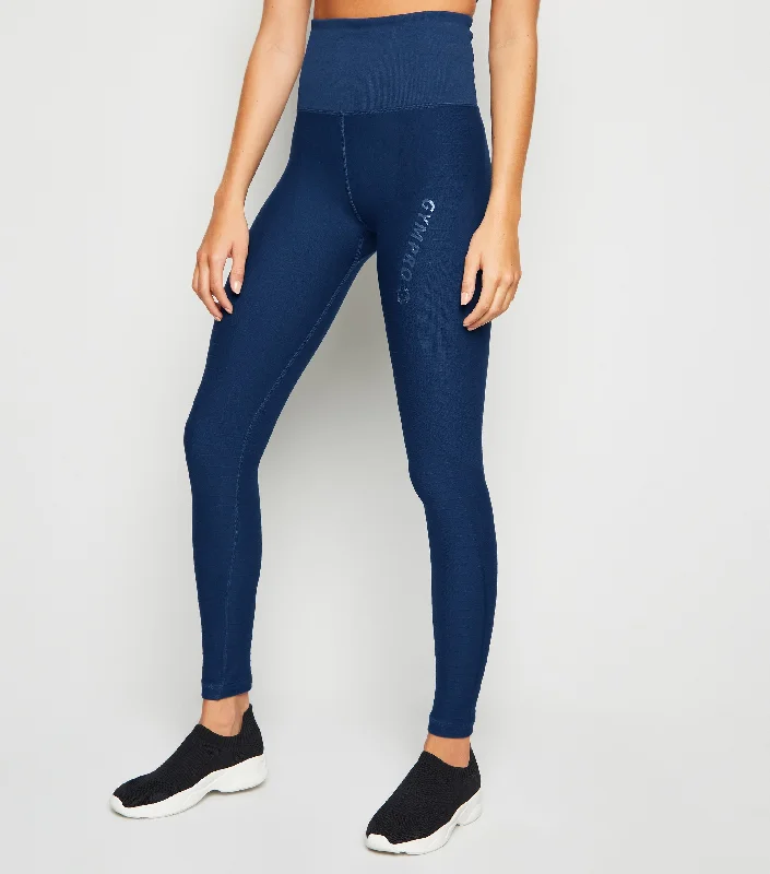 Womens - Rai Seamless Leggings - Navy Comfortable Slip-On Leggings