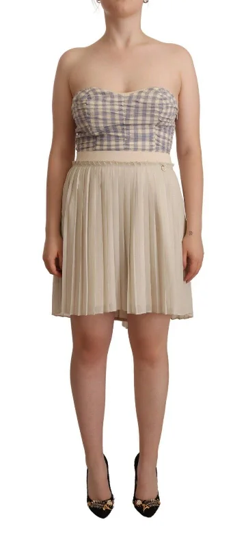 Guess Chic Beige Strapless A-Line Women's Dress Tunics Ceremony elegant