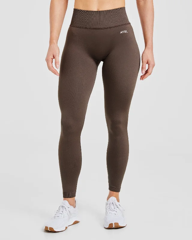 Adapt Seamless Leggings - Braun Trendy Spandex Leggings