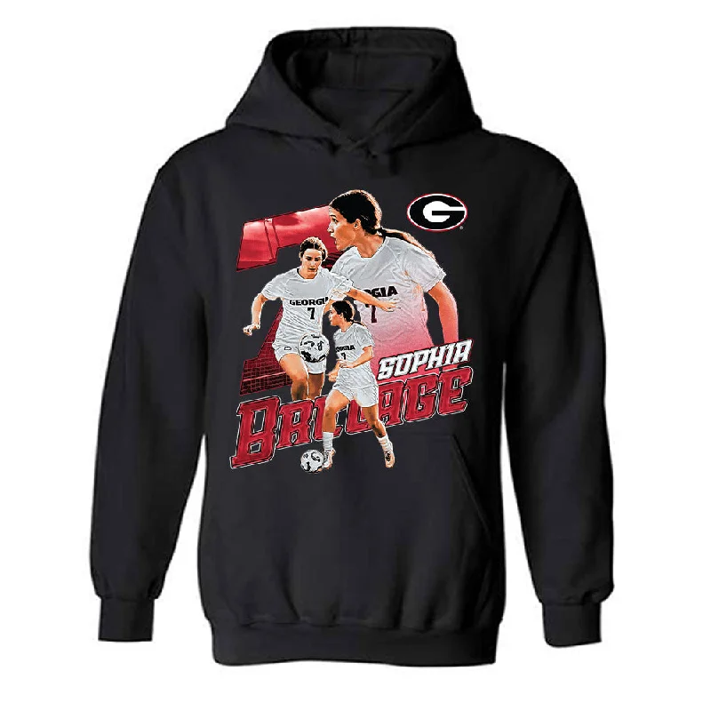 Georgia - NCAA Women's Soccer : Sophia Brelage - Hooded Sweatshirt Hoodie with Lining Warm Insulated