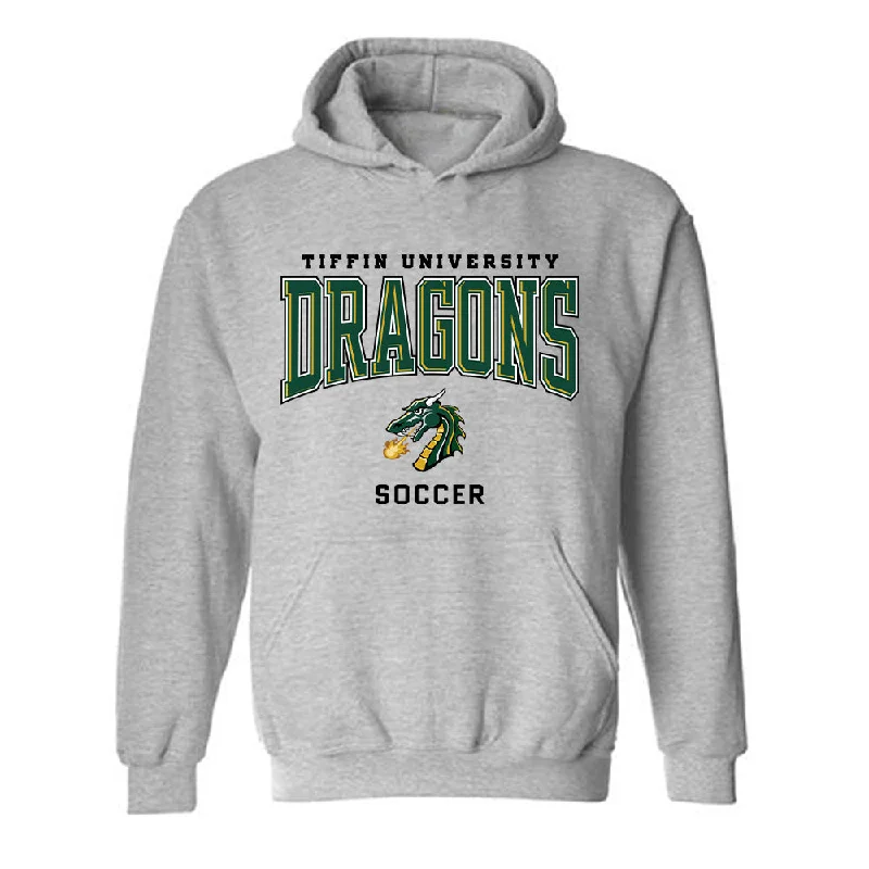 Tiffin - NCAA Women's Soccer : Aubree Lee - Hooded Sweatshirt Hoodie with Stripes Bold Sporty Tiffin - NCAA Women's Soccer : Aubree Lee - Hooded Sweatshirt Hoodie with Stripes Bold Sporty