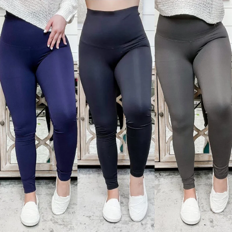 OMG Wide Waistband Leggings - 3 colors! Chic Smooth Fit Leggings