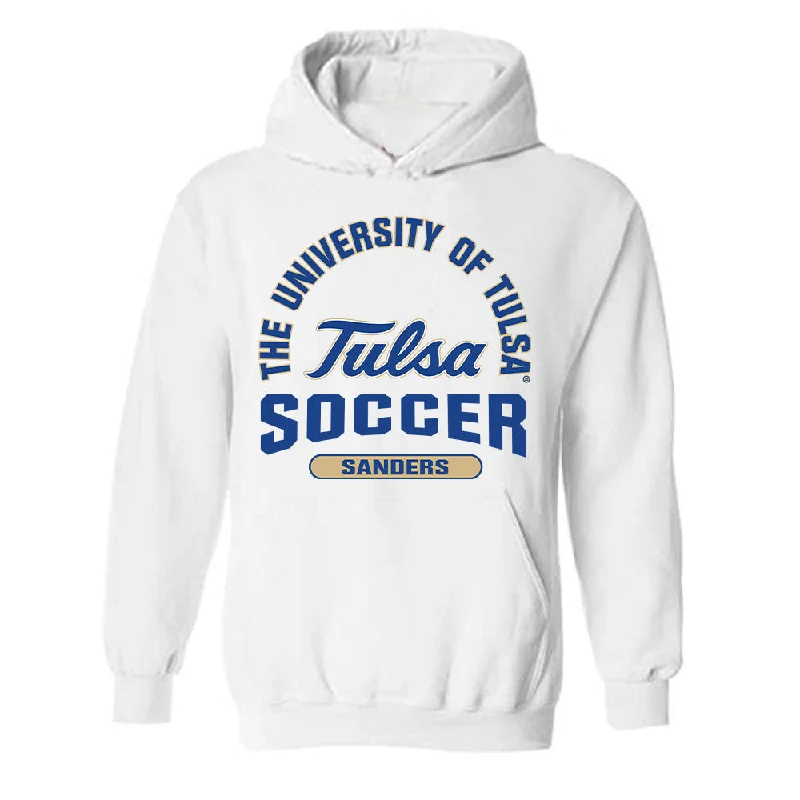 Tulsa - NCAA Women's Soccer : Tatum Sanders - Classic Fashion Shersey Hooded Sweatshirt Hoodie with Frayed Bohemian Relaxed Tulsa - NCAA Women's Soccer : Tatum Sanders - Classic Fashion Shersey Hooded Sweatshirt Hoodie with Frayed Bohemian Relaxed
