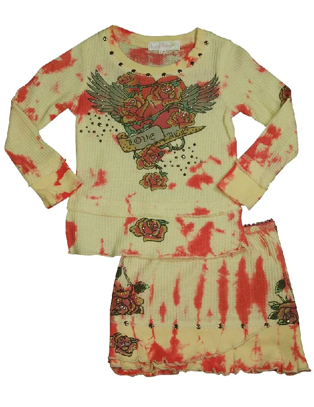 Yellow Red Tie Dye