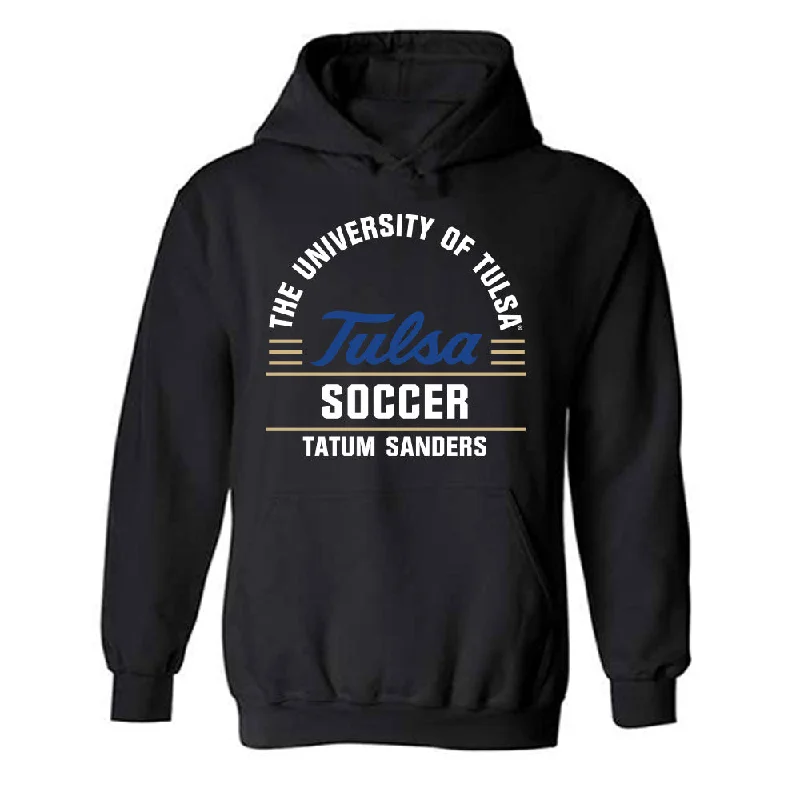 Tulsa - NCAA Women's Soccer : Tatum Sanders - Classic Fashion Shersey Hooded Sweatshirt Hoodie with Embroidery Detailed Premium Tulsa - NCAA Women's Soccer : Tatum Sanders - Classic Fashion Shersey Hooded Sweatshirt Hoodie with Embroidery Detailed Premium