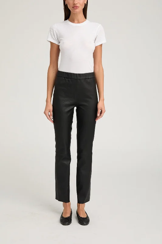 Sophia Cigarette Legging - Black Cozy Ribbed Leggings