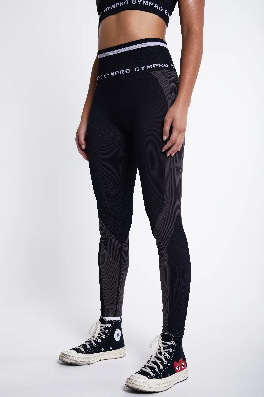 Aztec Leggings - Black Trendy Tie-Dye Leggings