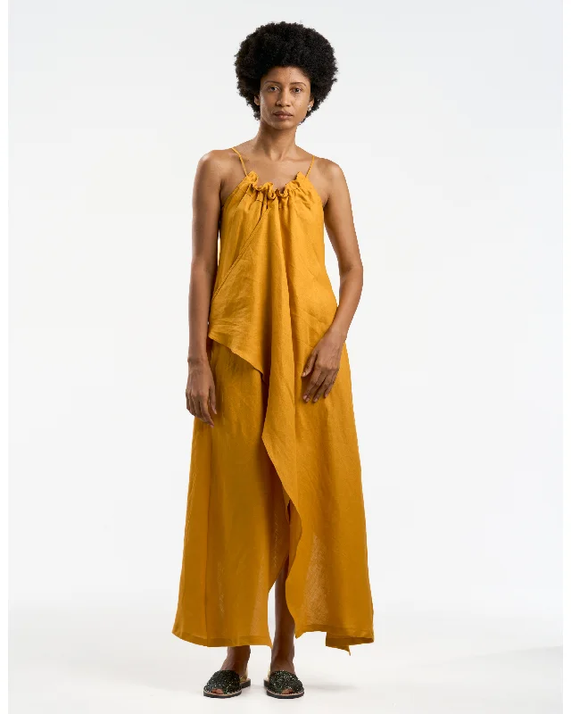 THE CLOTH Bequia dress with a drawstring neckline Tunics Seasonal trendy