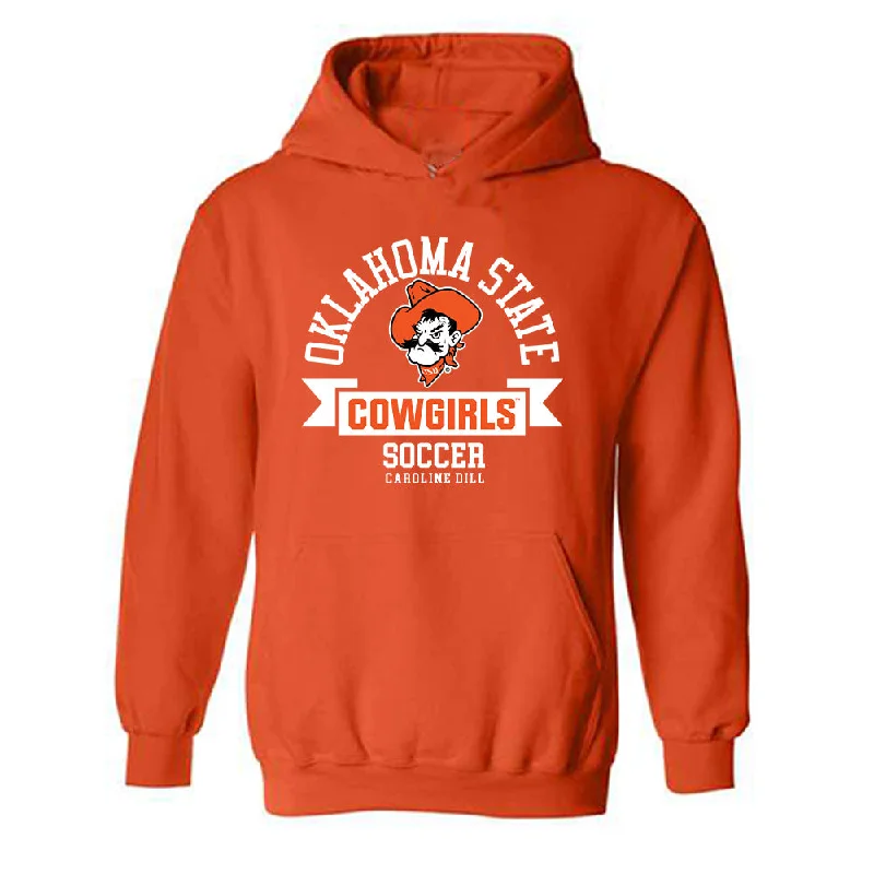 Oklahoma State - NCAA Women's Soccer : Caroline Dill - Classic Fashion Shersey Hooded Sweatshirt Hoodie with Crew Neck Simple Timeless Oklahoma State - NCAA Women's Soccer : Caroline Dill - Classic Fashion Shersey Hooded Sweatshirt Hoodie with Crew Neck Simple Timeless
