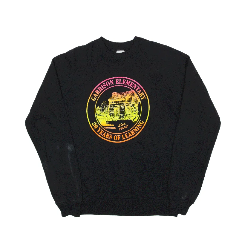 JERZEES Garrison Elementary Sweatshirt Black Womens M Hoodie with Drawcord Adjustable Secure JERZEES Garrison Elementary Sweatshirt Black Womens M Hoodie with Drawcord Adjustable Secure