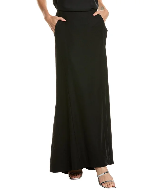 Alberta Ferretti Wool-Blend Maxi Skirt linen skirt relaxed