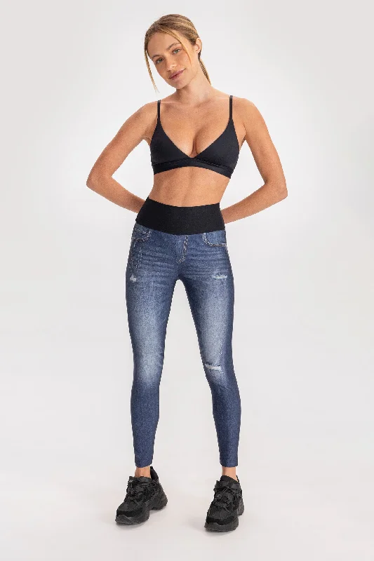 Urban Side Denim Legging Comfortable Tummy Shaping Leggings