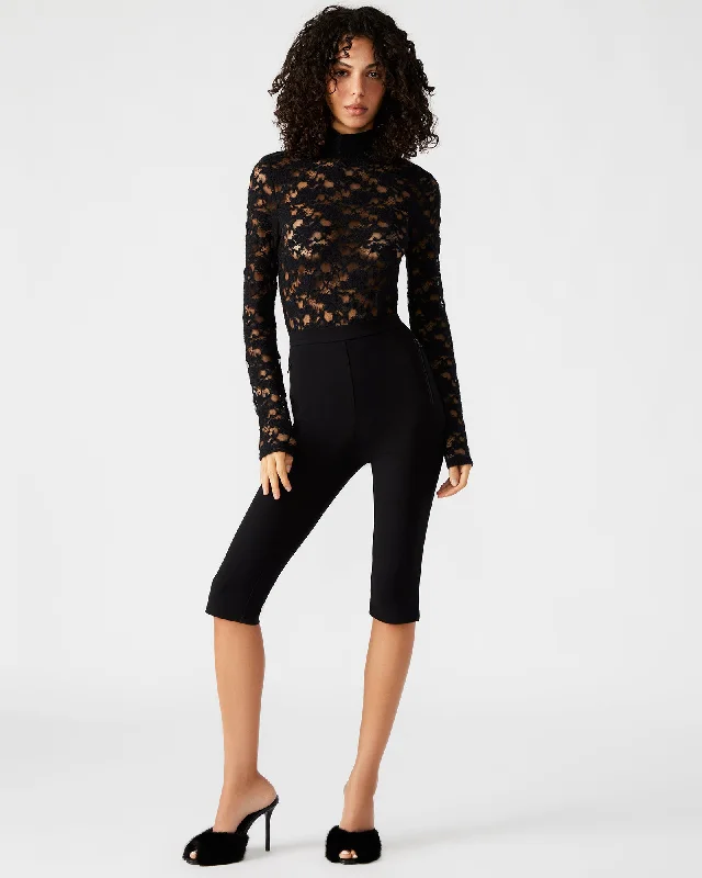 DARA LEGGING BLACK Fashionable Lacy Detail Leggings