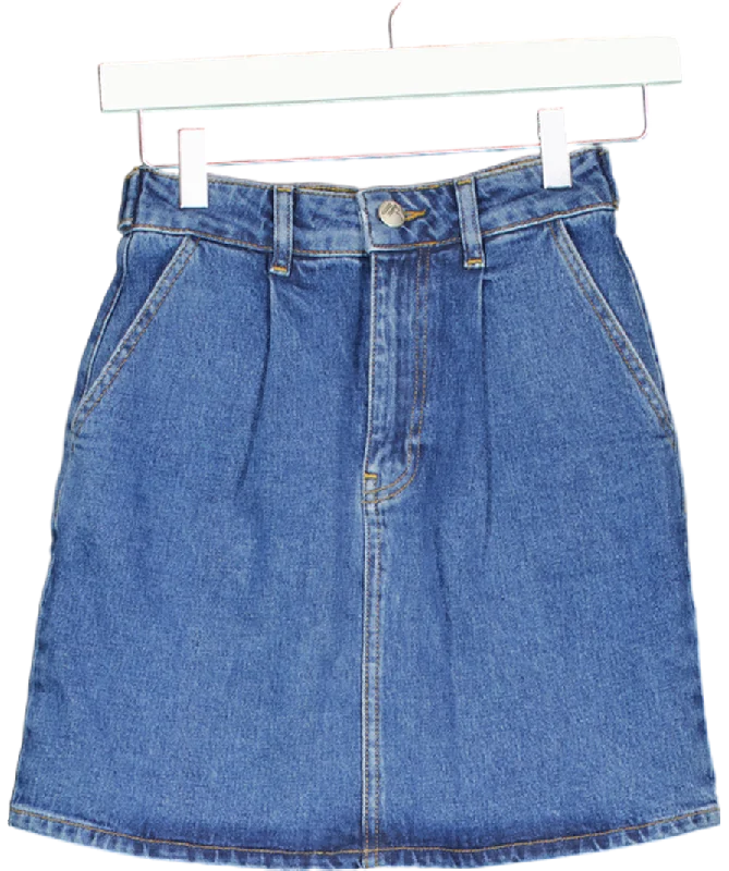 Remain Birger Christensen Blue Camilla Denim Mini Skirt UK 4 summer skirt style