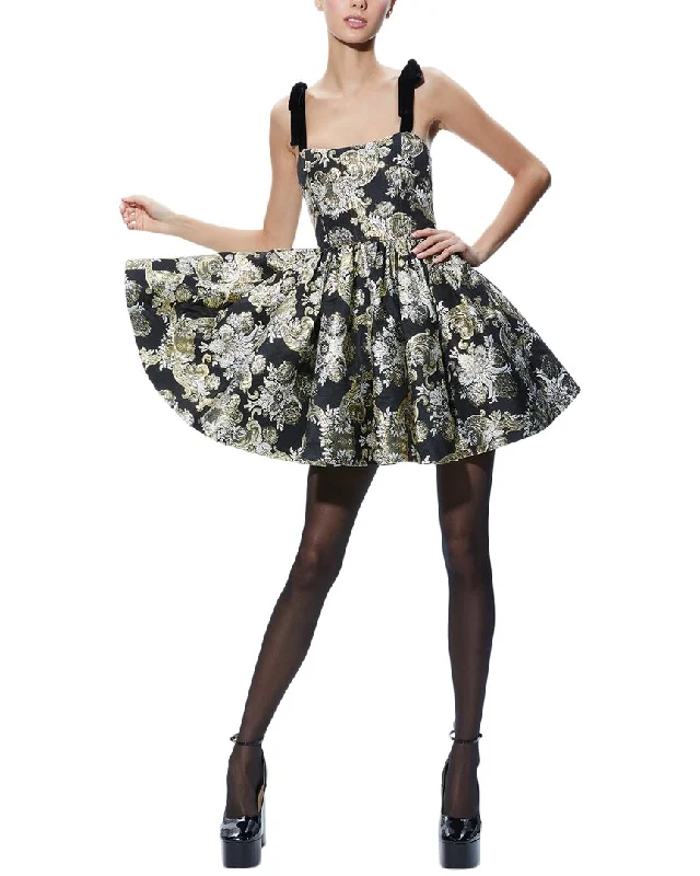 Alice + Olivia Fay Babydoll Tie Strap Dress Tunics Bestseller popular