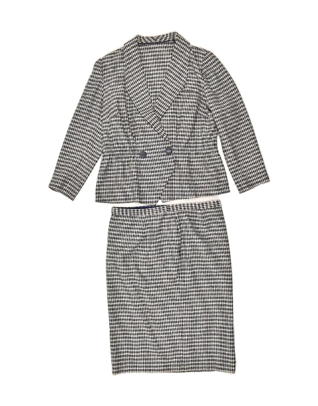 VINTAGE Womens Double Breasted 2 Piece Skirt Set UK 18 XL W34  Navy Blue relaxed fit skirt