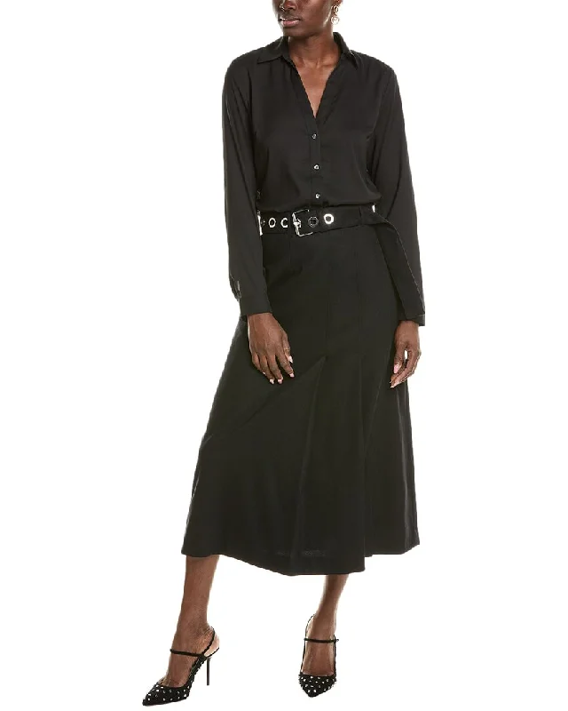 Lafayette 148 New York Darcy Wool-Blend Skirt linen skirt natural