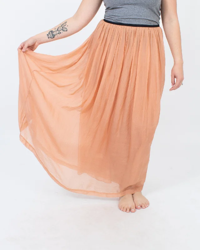 Silk Maxi Skirt lace skirt romantic