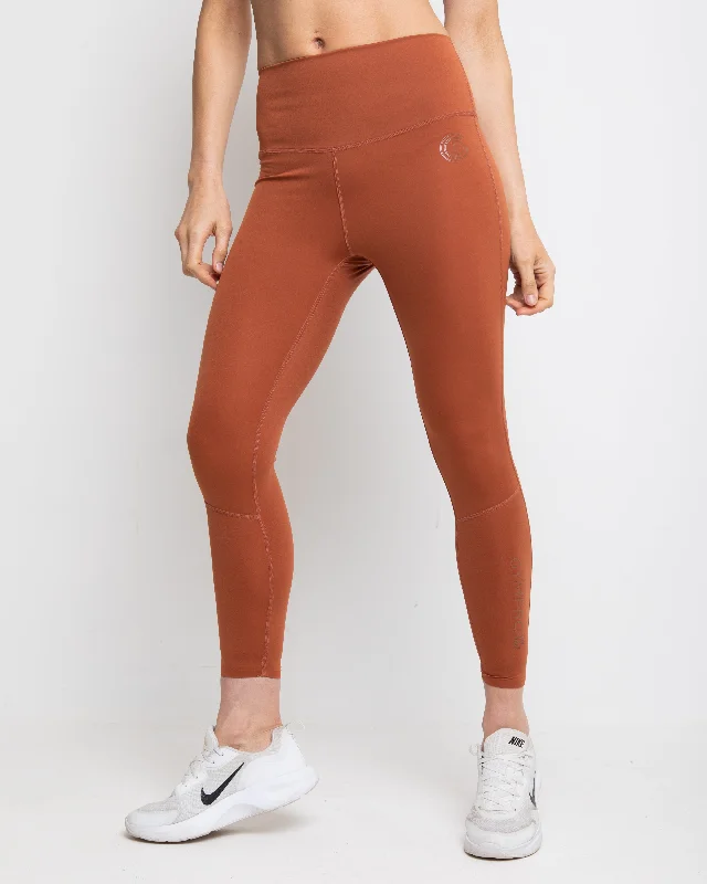 Womens - 365 Leggings - Aztec brick Elegant Metallic Leggings