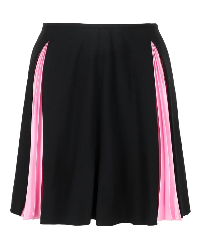Versace Womens Pleated Mini Skirt cotton skirt soft