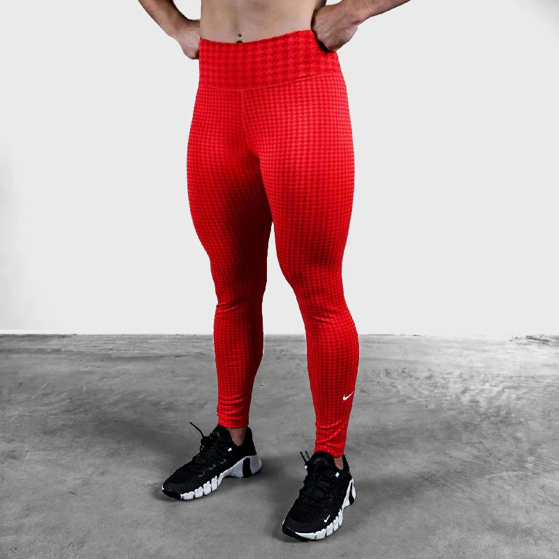 Nike - Dri-FIT One Icon Clash Women's Mid-Rise 7/8 Printed Leggings - CHILE RED/UNIVERSITY RED/WHITE Comfortable Slim Fit Leggings Nike - Dri-FIT One Icon Clash Women's Mid-Rise 7/8 Printed Leggings - CHILE RED/UNIVERSITY RED/WHITE Comfortable Slim Fit Leggings