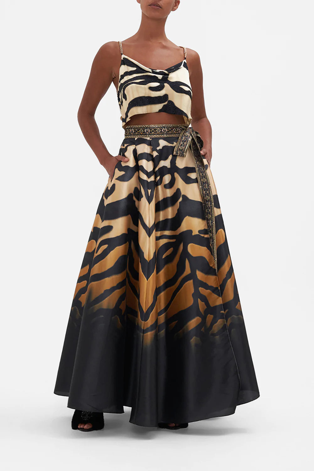 MAXI WRAP SKIRT TAME MY TIGER chiffon skirt airy