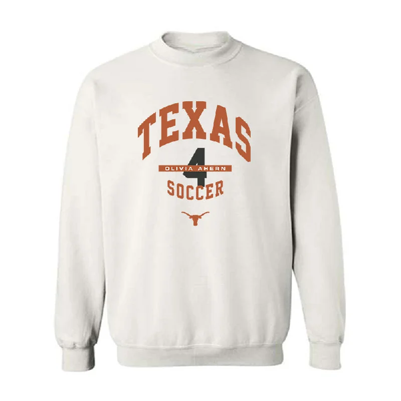 Texas - NCAA Women's Soccer : Olivia Ahern - Classic Fashion Shersey Crewneck Sweatshirt Hoodie with Embroidery Detailed Premium Texas - NCAA Women's Soccer : Olivia Ahern - Classic Fashion Shersey Crewneck Sweatshirt Hoodie with Embroidery Detailed Premium