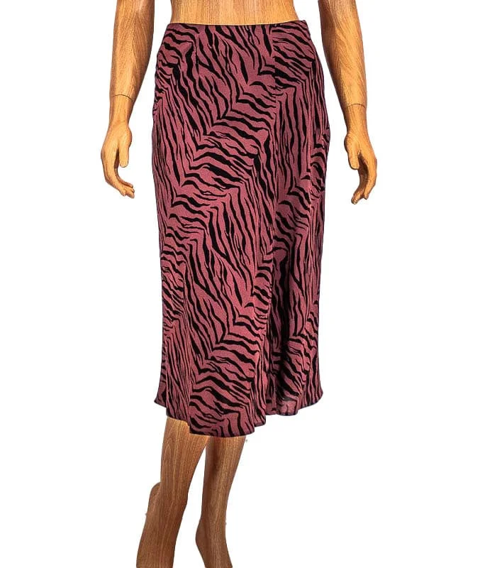 "Veda" Tiger Print Skirt corduroy skirt textured