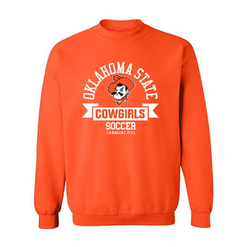 Oklahoma State - NCAA Women's Soccer : Caroline Dill - Classic Fashion Shersey Crewneck Sweatshirt Hoodie with Elastic Cuffs Stretchable Comfortable Oklahoma State - NCAA Women's Soccer : Caroline Dill - Classic Fashion Shersey Crewneck Sweatshirt Hoodie with Elastic Cuffs Stretchable Comfortable