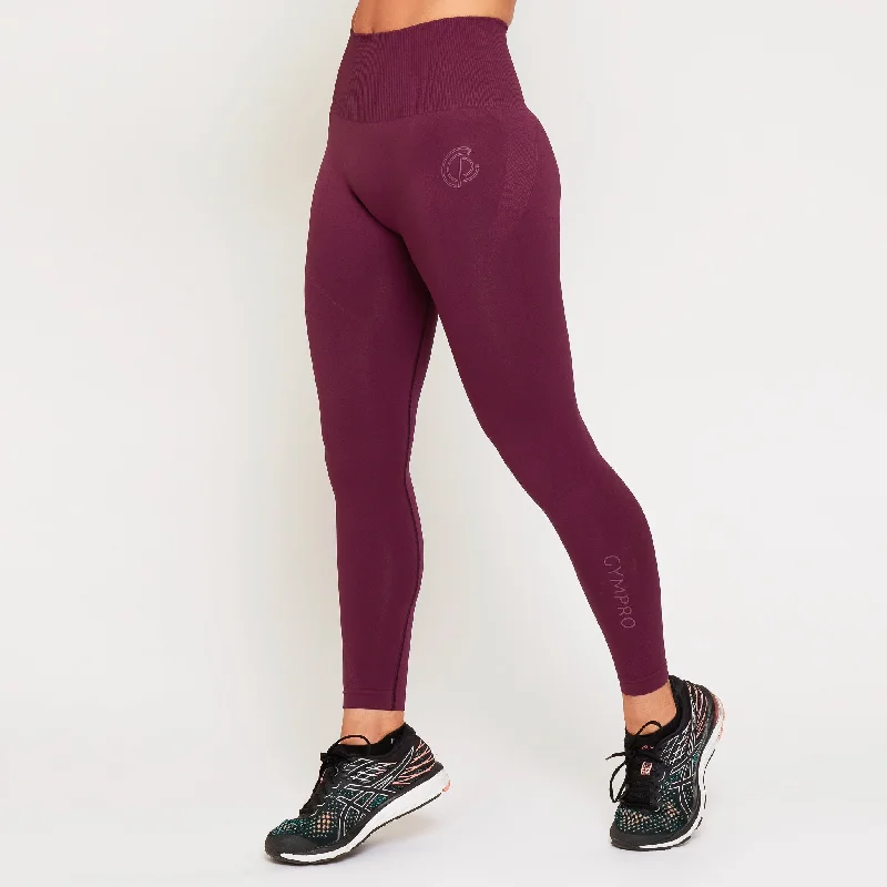 Womens - Lili Seamless Leggings - Plum Fashionable Quick-Dry Leggings