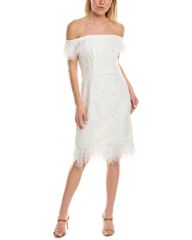Aidan By Aidan Mattox Off-The-Shoulder Lace Sheath Dress Tunics Luxurious high-end