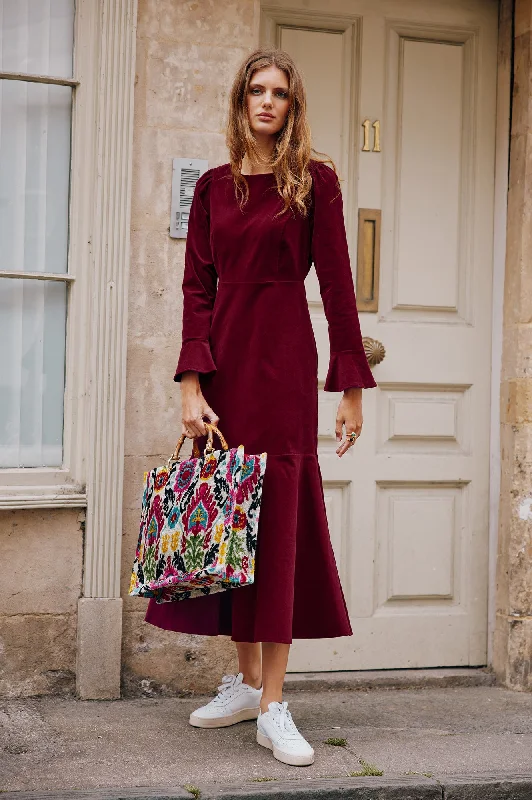 Rachel Stretch Corduroy Dress | Wine Tunics Favorite customer