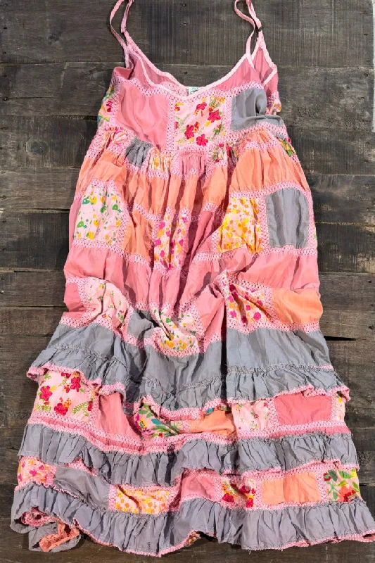 Garden Walks Patchwork Crochet Dress One Size Tunics Stylish elegant