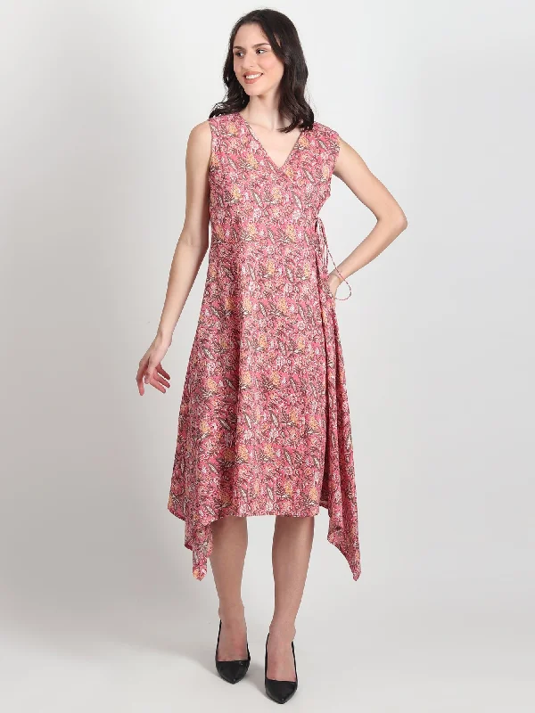 Tracy Printed Cotton A-Line Dress Tunics Travel practical