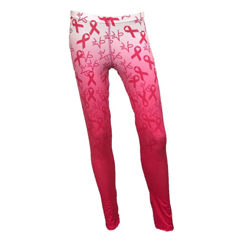 Evo9x HOPE Full Dye Sublimated Compression Leggings Pink/White Chic Printed Yoga Pants