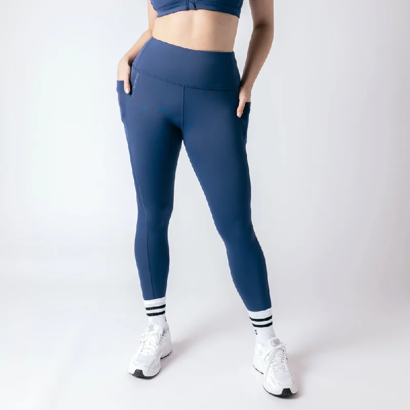 Second Skin High Rise Leggings - True Navy Comfortable Workout Fitness Leggings
