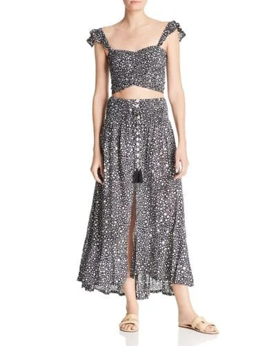"Dakota" Floral Print Skirt denim skirt casual