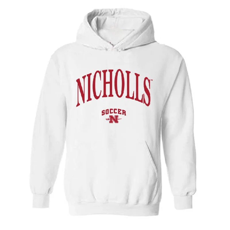 Nicholls State - NCAA Women's Soccer : Alena Lopez - Classic Fashion Shersey Hooded Sweatshirt Hoodie with Earth Tones Natural Calm Nicholls State - NCAA Women's Soccer : Alena Lopez - Classic Fashion Shersey Hooded Sweatshirt Hoodie with Earth Tones Natural Calm