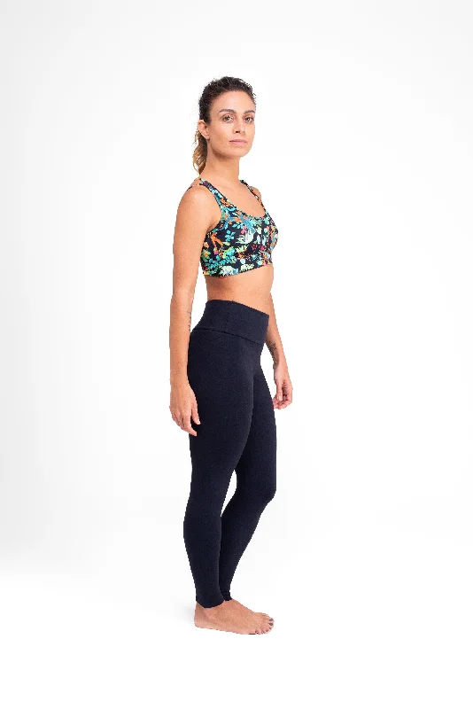 Mid-Rise Legging Black Cool Form light Chic Workout Leggings