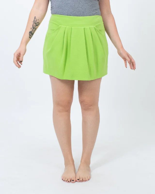 Neon Green Mini Skirt summer skirt style