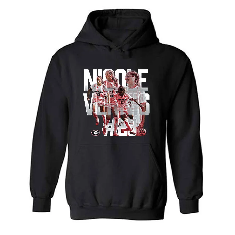 Georgia - NCAA Women's Soccer : Nicole Vernis - Player Collage Hooded Sweatshirt Hoodie with Pocket Utility Practical Georgia - NCAA Women's Soccer : Nicole Vernis - Player Collage Hooded Sweatshirt Hoodie with Pocket Utility Practical