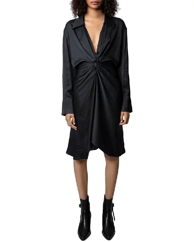 Zadig & Voltaire Rozo Satin Dress Tunics Plaid country