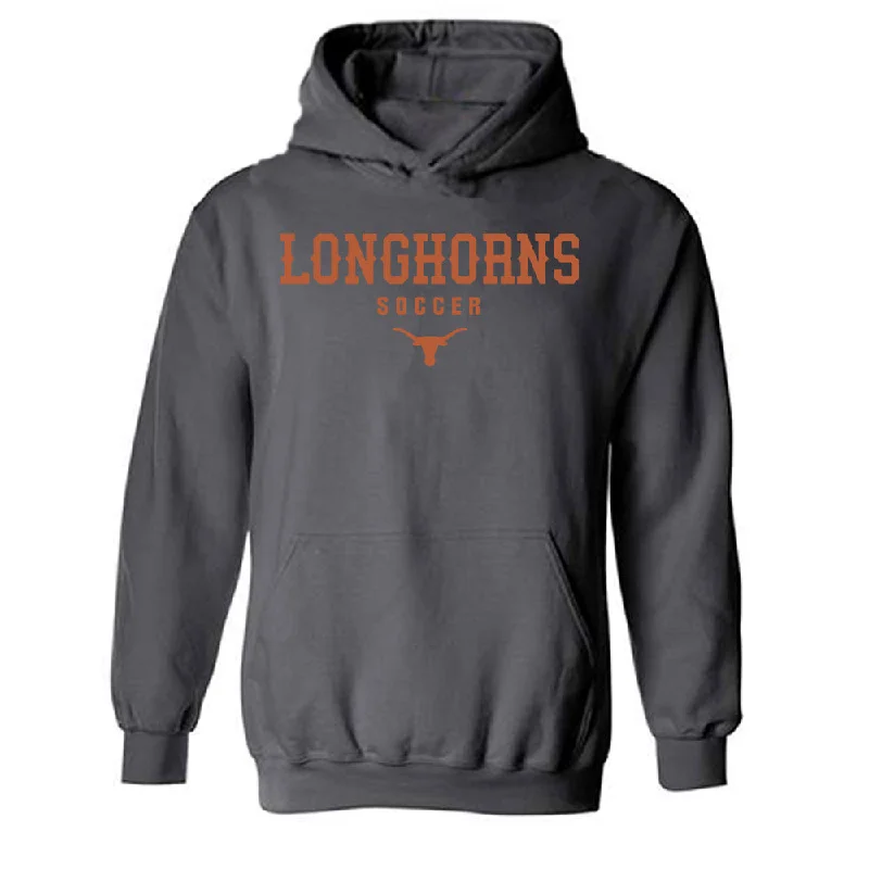 Texas - NCAA Women's Soccer : Cambry Patrick - Classic Shersey Hooded Sweatshirt Hoodie with Raw Hem Edgy Unfinished Texas - NCAA Women's Soccer : Cambry Patrick - Classic Shersey Hooded Sweatshirt Hoodie with Raw Hem Edgy Unfinished