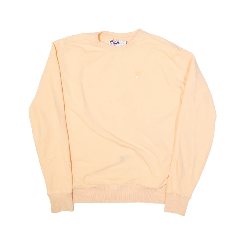 FILA Sweatshirt Orange Womens XS Hoodie with Toggle Buttons Decorative Unique